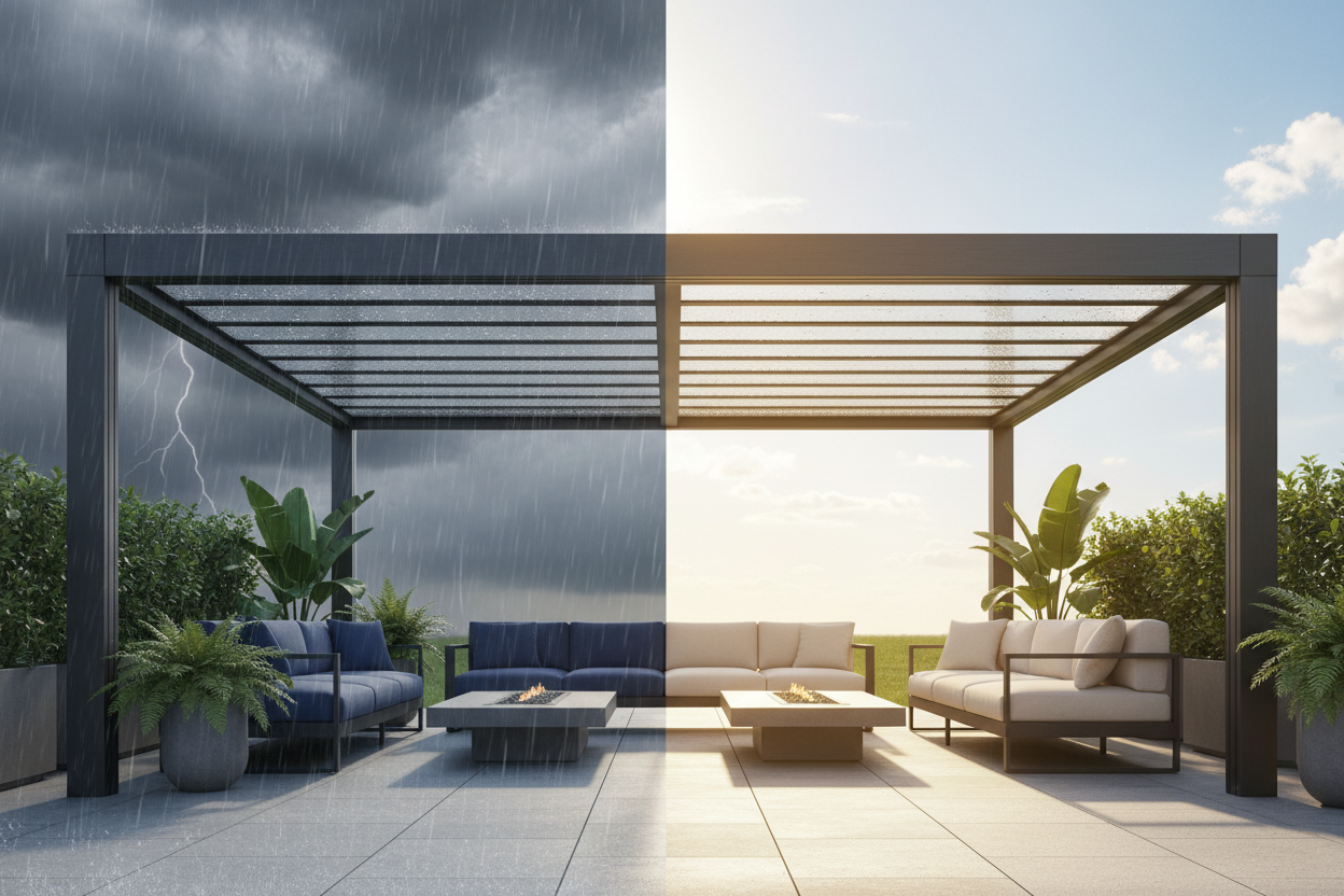 Weather Protection Landscape Custom Patio Cover Solutions For Extreme Weather Conditions — Keathley ...