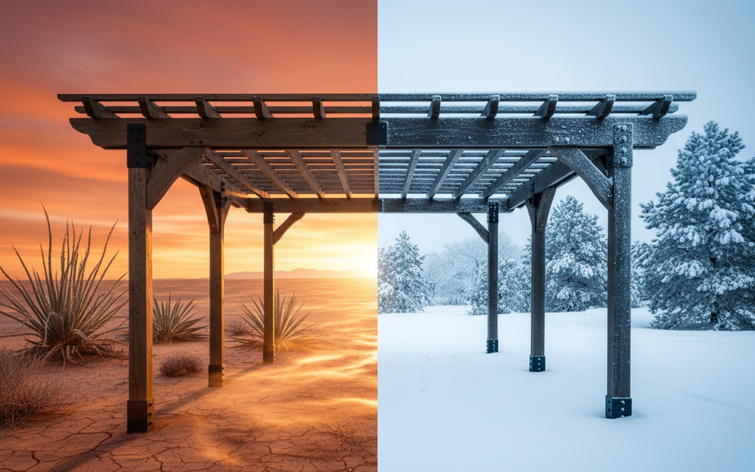 Custom Pergola Design for Extreme Temperature Climates