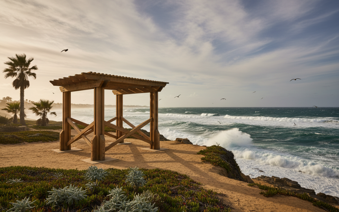 How to Design Custom Pergolas for Windy Coastal Locations